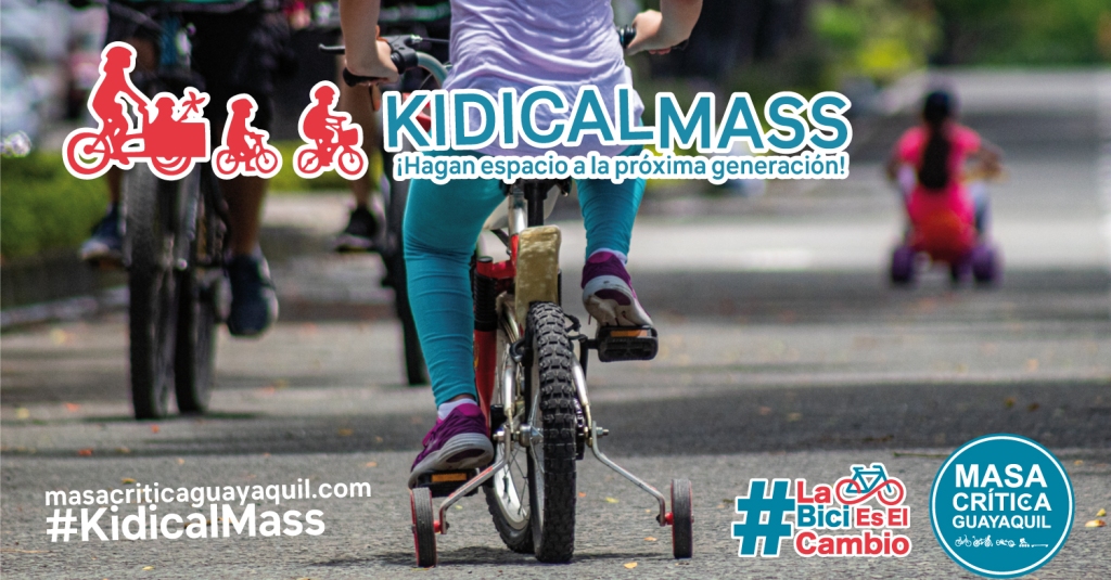 Segunda edición de la Kidical Mass será este 15 de mayo en Guayaquil