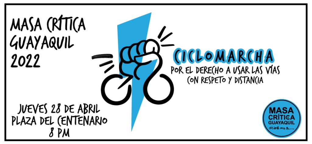 Ven a la ciclomarcha de Masa Crítica Guayaquil este 28 de abril